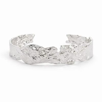 Easton Elle Thick Plated Cuff- Silver
