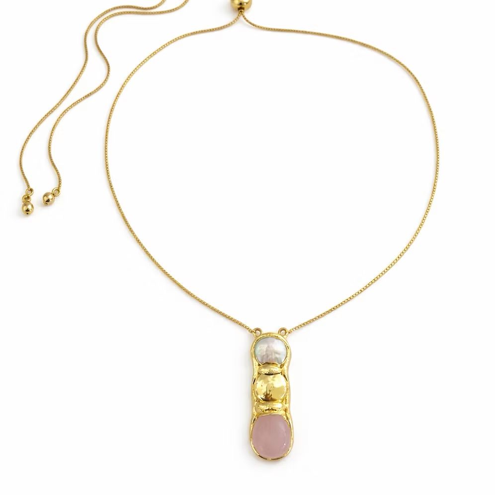 Easton Elle Blush Bloom Slip Necklace 