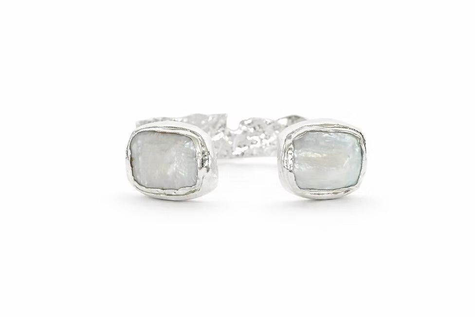 Easton Elle Mist Cuff Medium Silver Pearl 