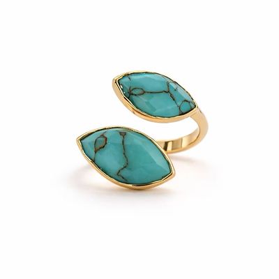Easton Elle Diamond Wrap Ring- Turquoise 