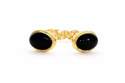 Easton Elle Mist Crystal Cuff- Black Onyx