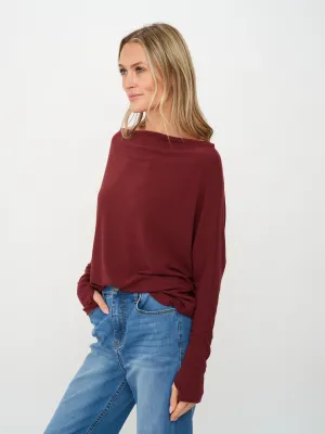 Anywhere Top- Burgundy