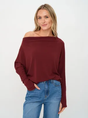 Anywhere Top- Burgundy