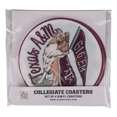 Texas A&amp;M Mascot Coaster Set