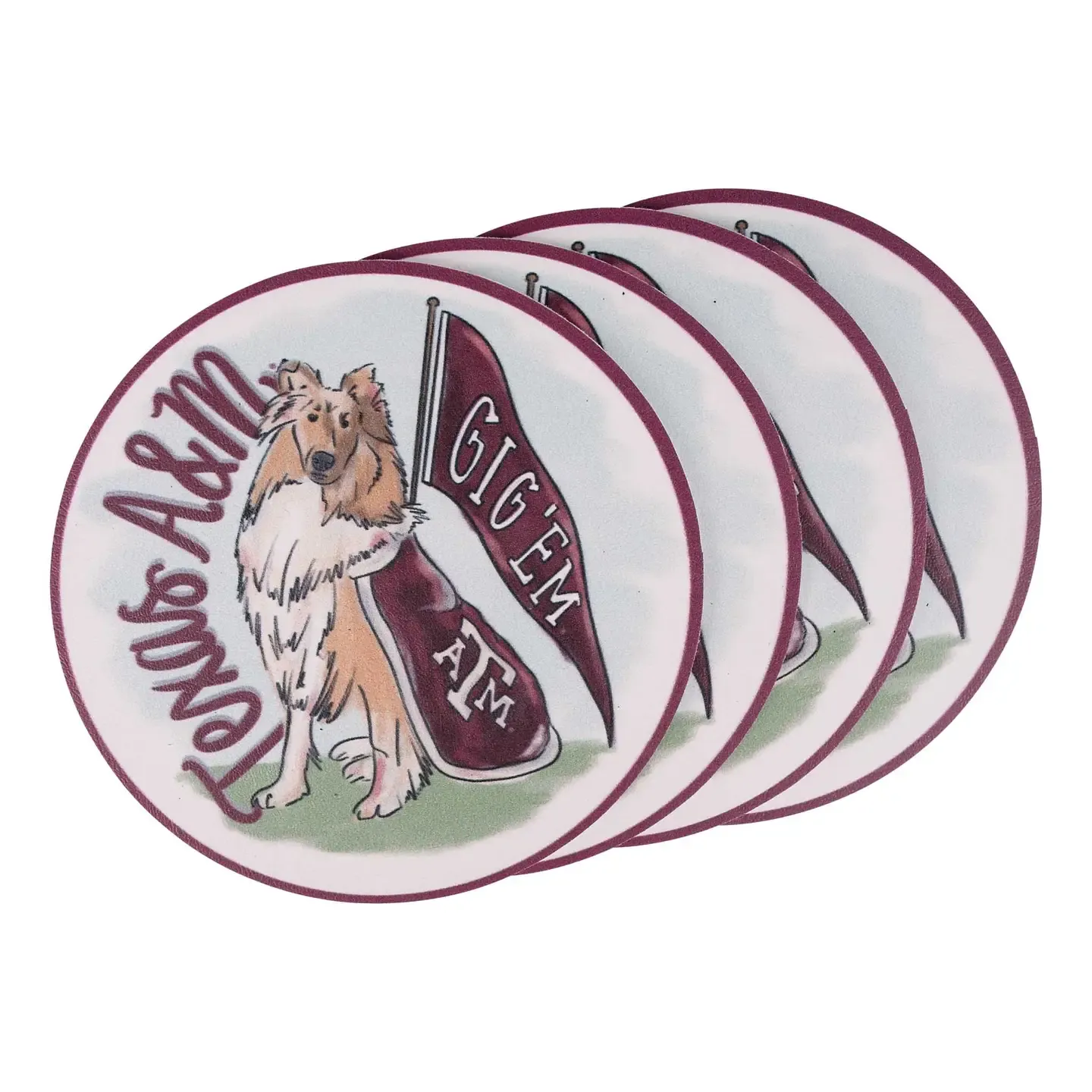 Texas A&amp;M Mascot Coaster Set
