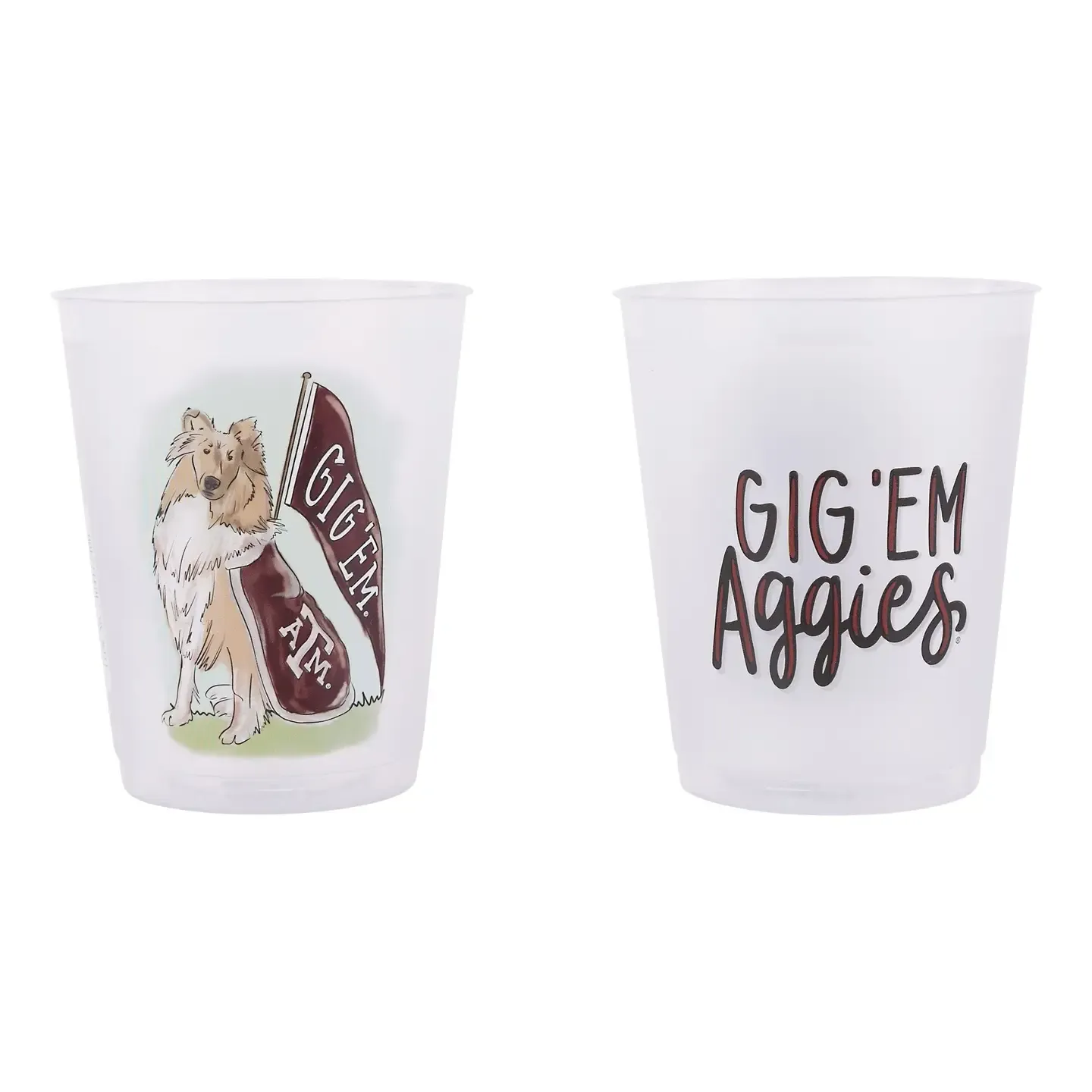 Texas A&amp;M Mascot Frosted Cups