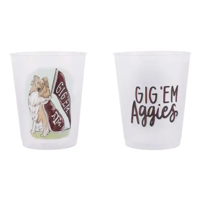 Texas A&amp;M Mascot Frosted Cups