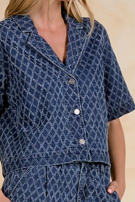Denim Diamond Button Down