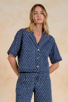 Denim Diamond Button Down