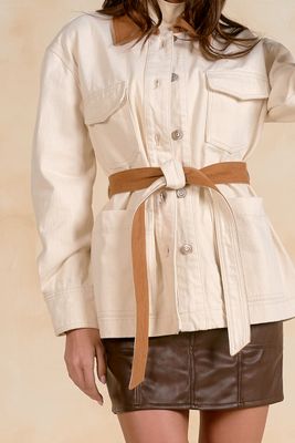 Off White Belted Jacket