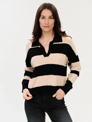 Kate Striped Collared L/S Sweater