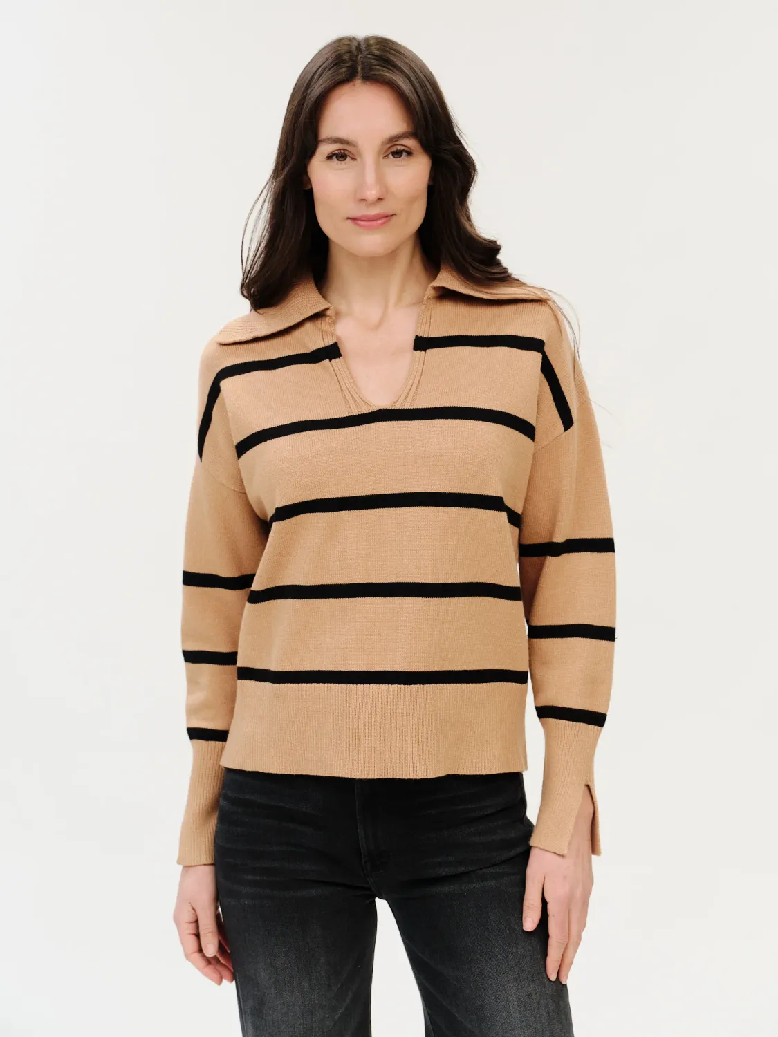 Ruth Striped Collared Sweater