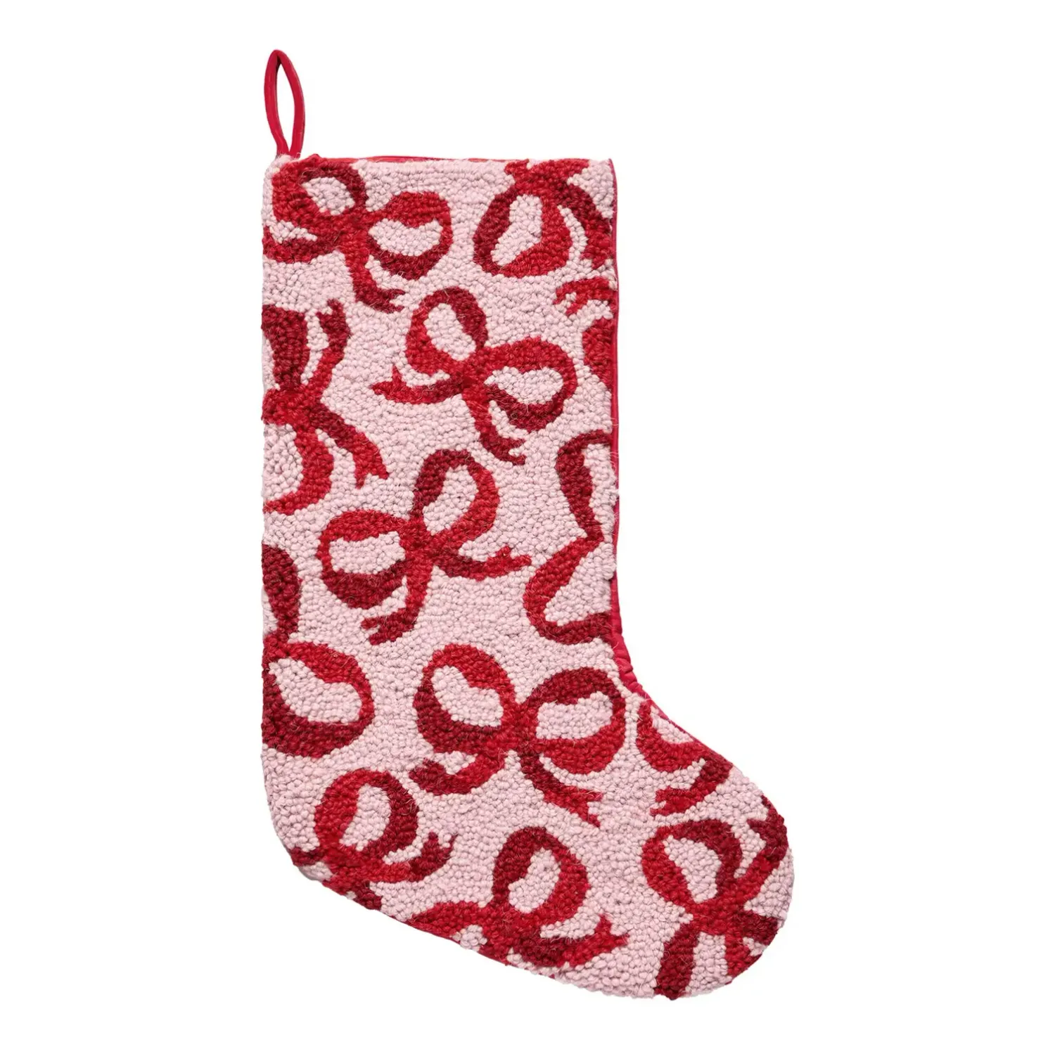 Holiday Red Bow Hook Stocking
