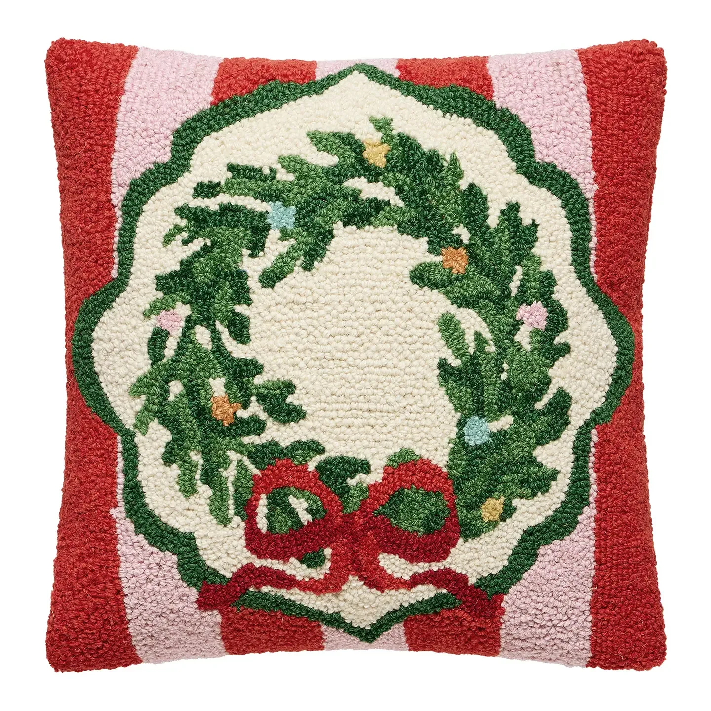 Holiday Frames Wreath Hook Pillow