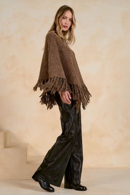 Turtleneck Fringe Sweater 