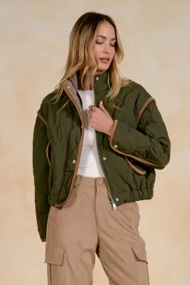 OLIVE CORDUROY JACKET 