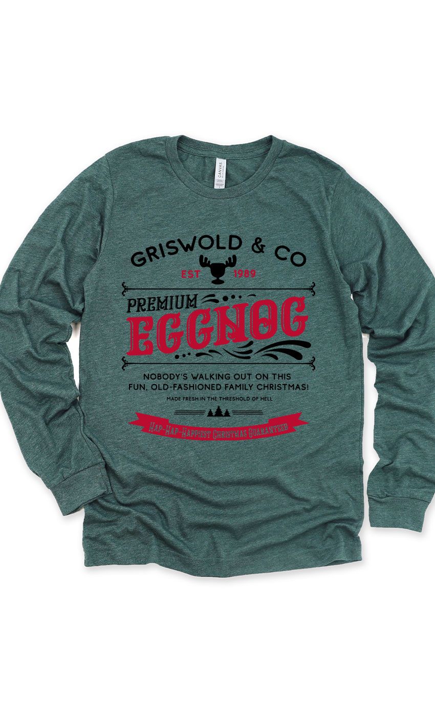 CHRISTMAS VACATION EGGNOG LS TEE