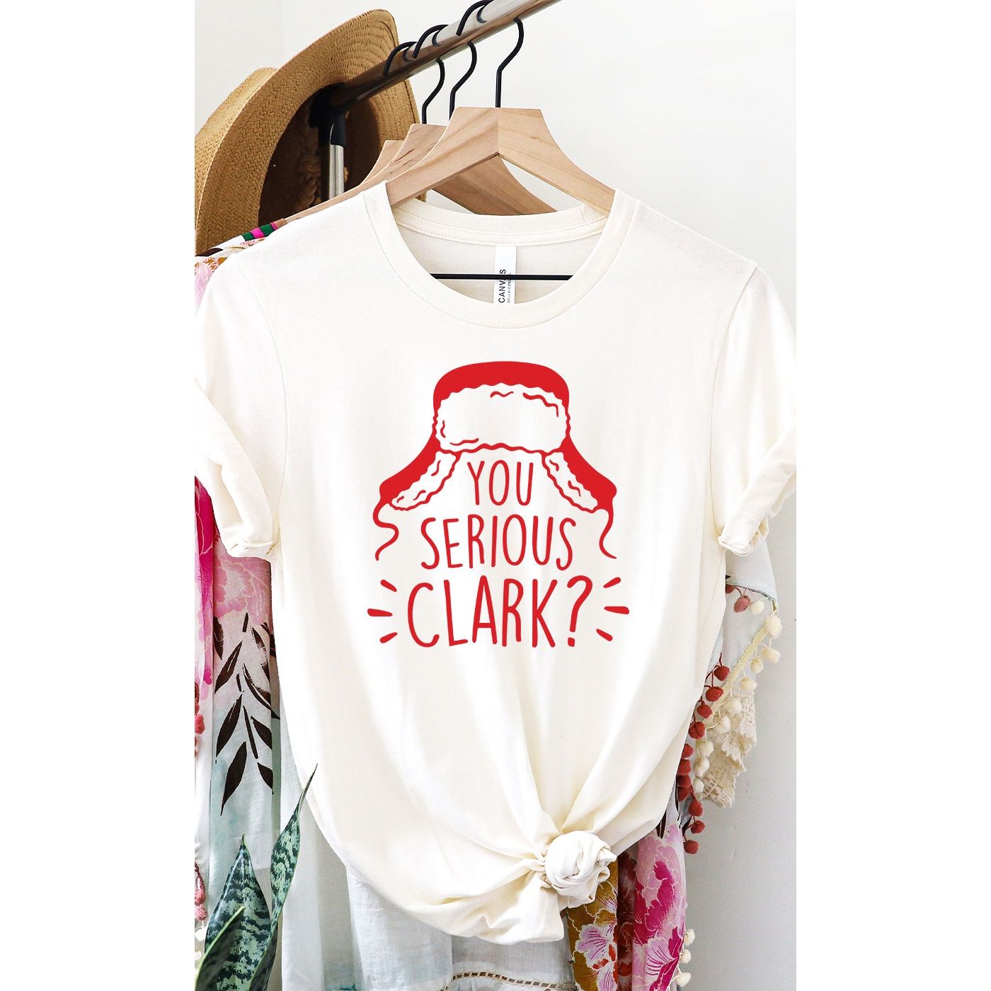 YOU SERIOUS CLARK RED HAT TEE