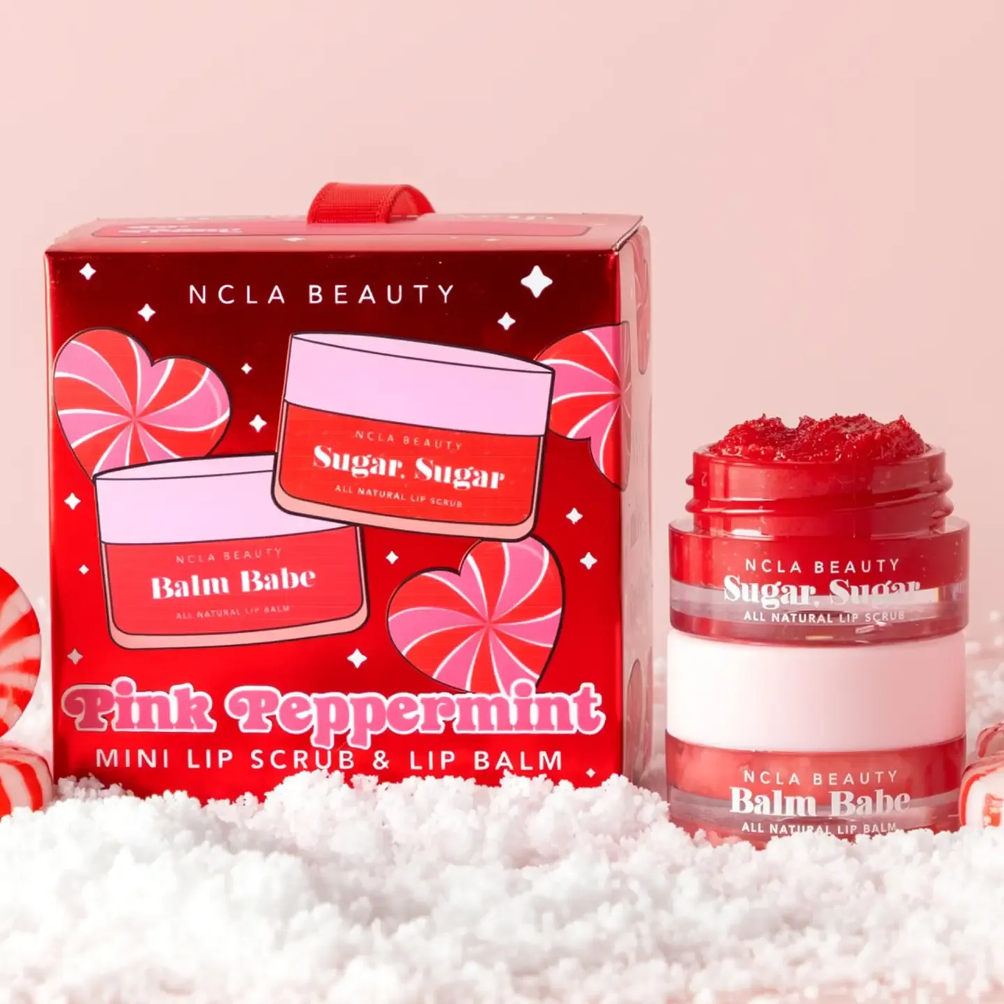 Ornament Mini - Pink Peppermint Lip Scrub + Balm Set