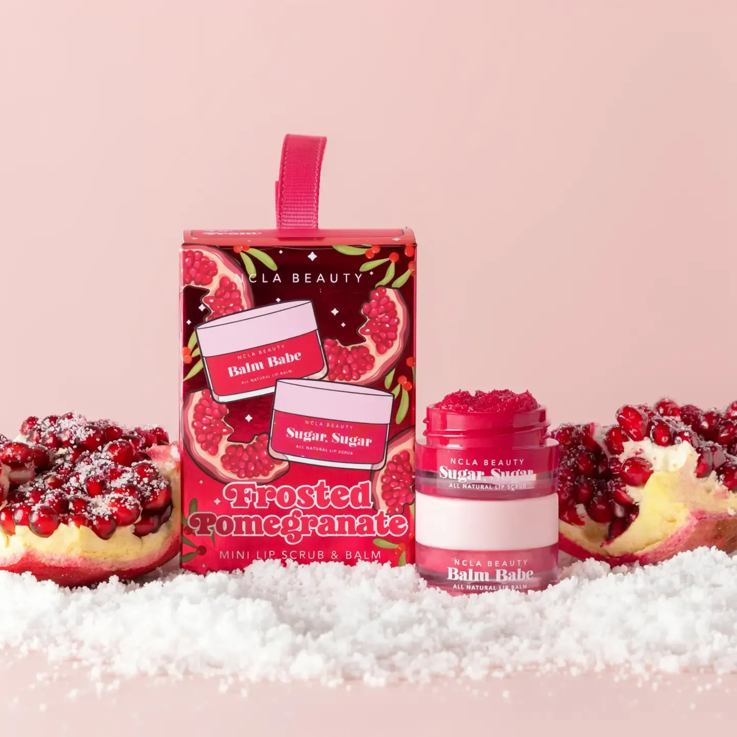 Ornament Mini - Frosted Pomegranate Lip Scrub + Balm Set