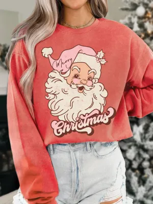 PINK SANTA SWEATSHIRT