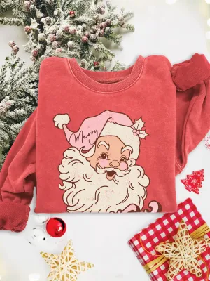 PINK SANTA SWEATSHIRT