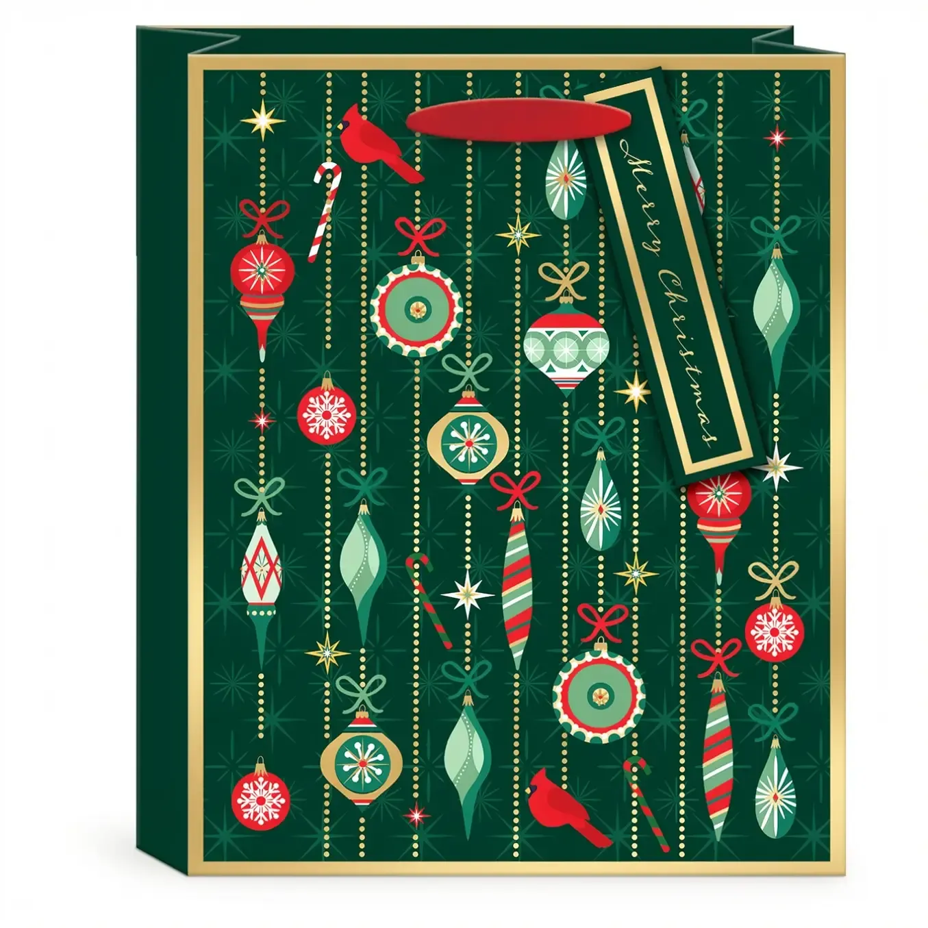 Vintage Ornaments Vertical Gift Bag