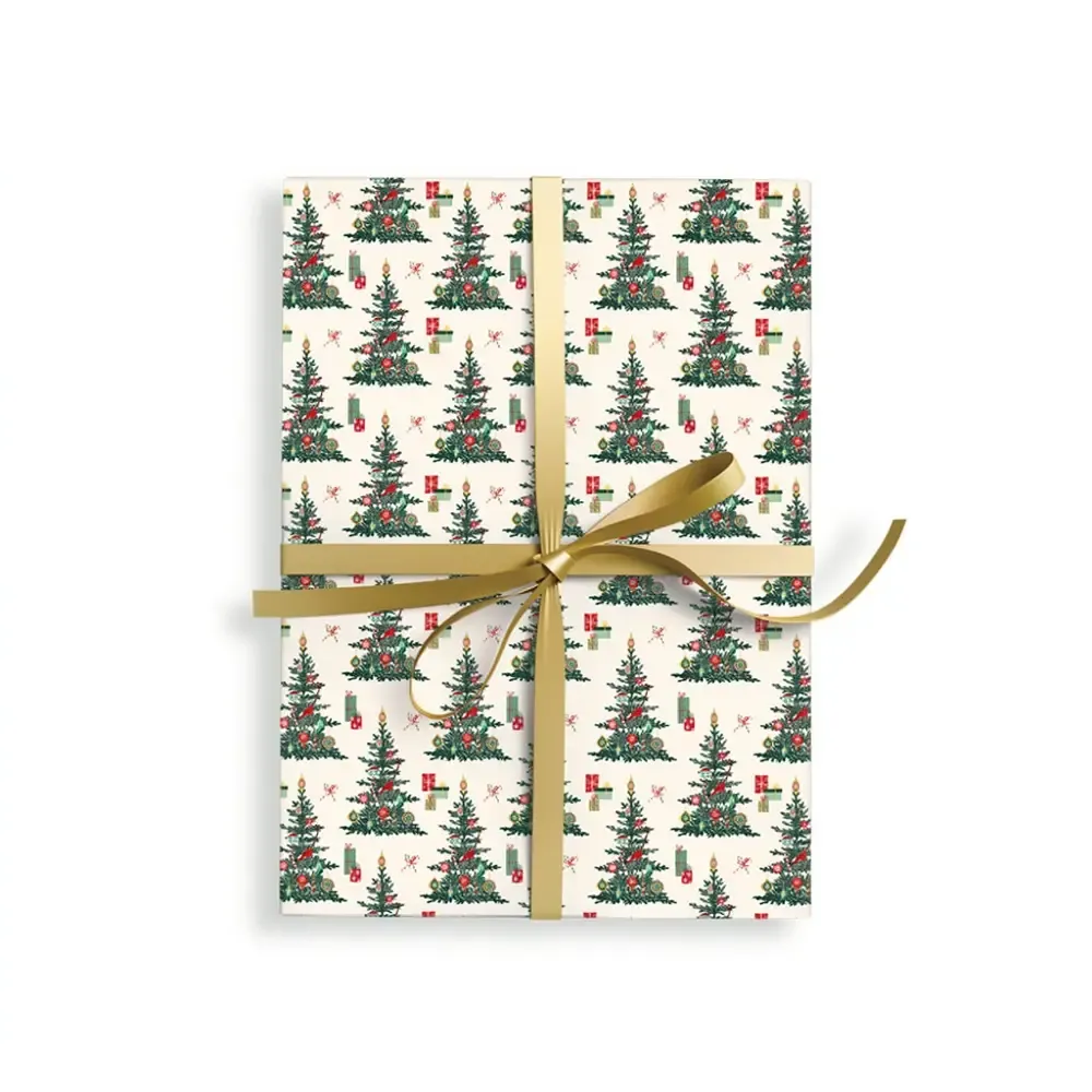Vintage Tree Premium Metallic Gift Wrap