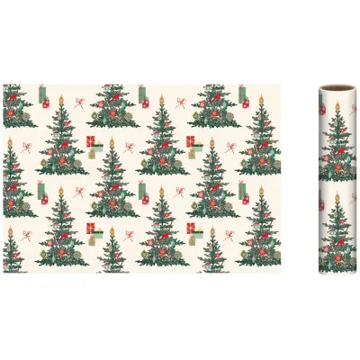 Vintage Tree Premium Metallic Gift Wrap