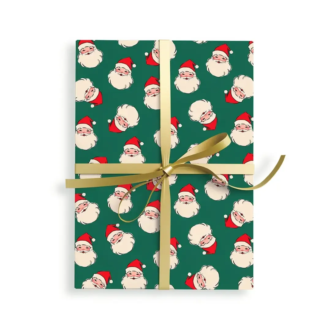 Retro Santa Premium Gift Wrap