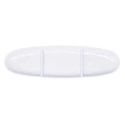 Le Cadeaux Bianco 16" Oval Sectional Tray