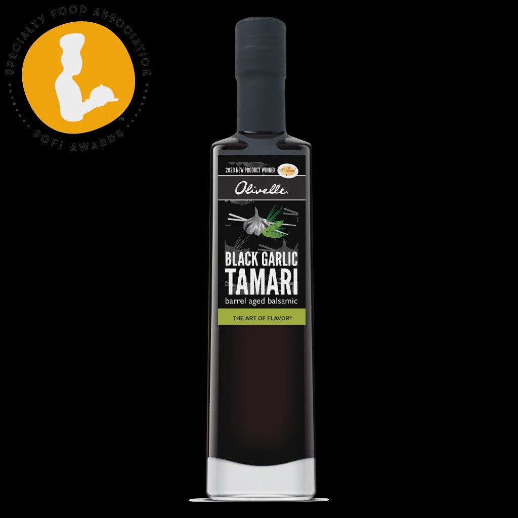 Black Garlic Tamari Soy Dark Barrel Aged Balsmic Vinegar of Modena