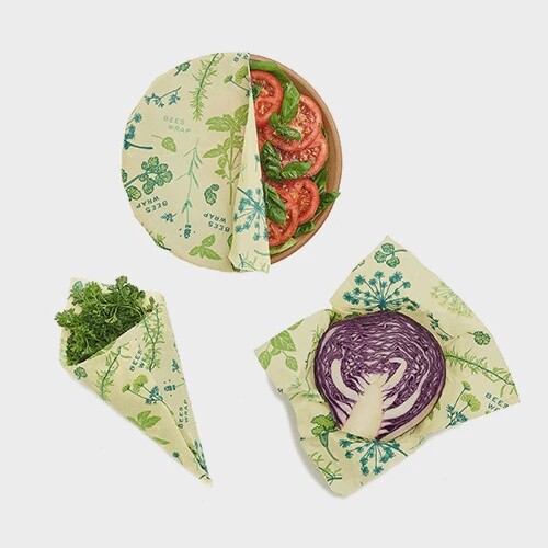 Bees Wrap Vegan Herb Garden Asst 3 Pk