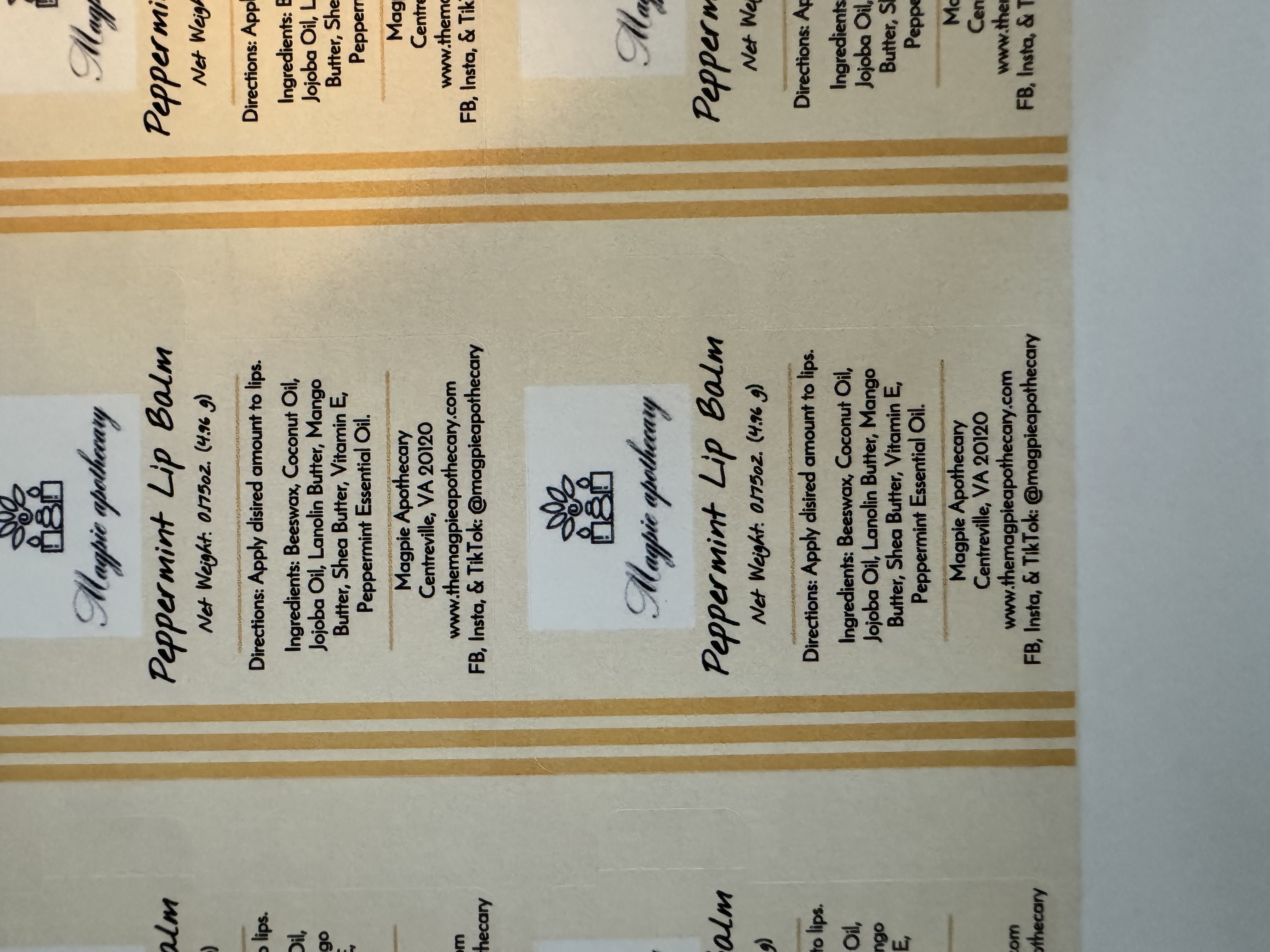 Peppermint Lip Balm