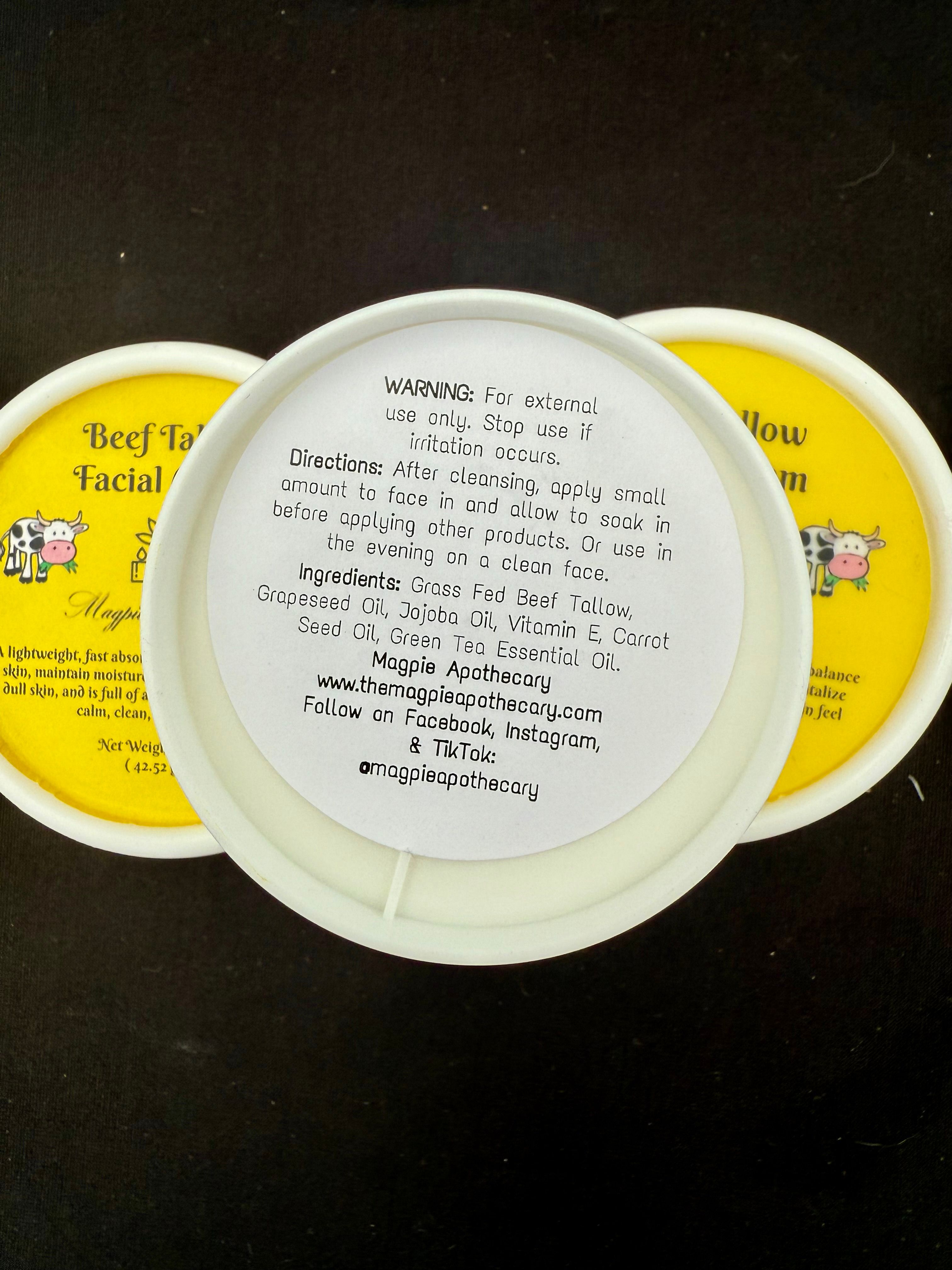 Beef Tallow Facial Cream