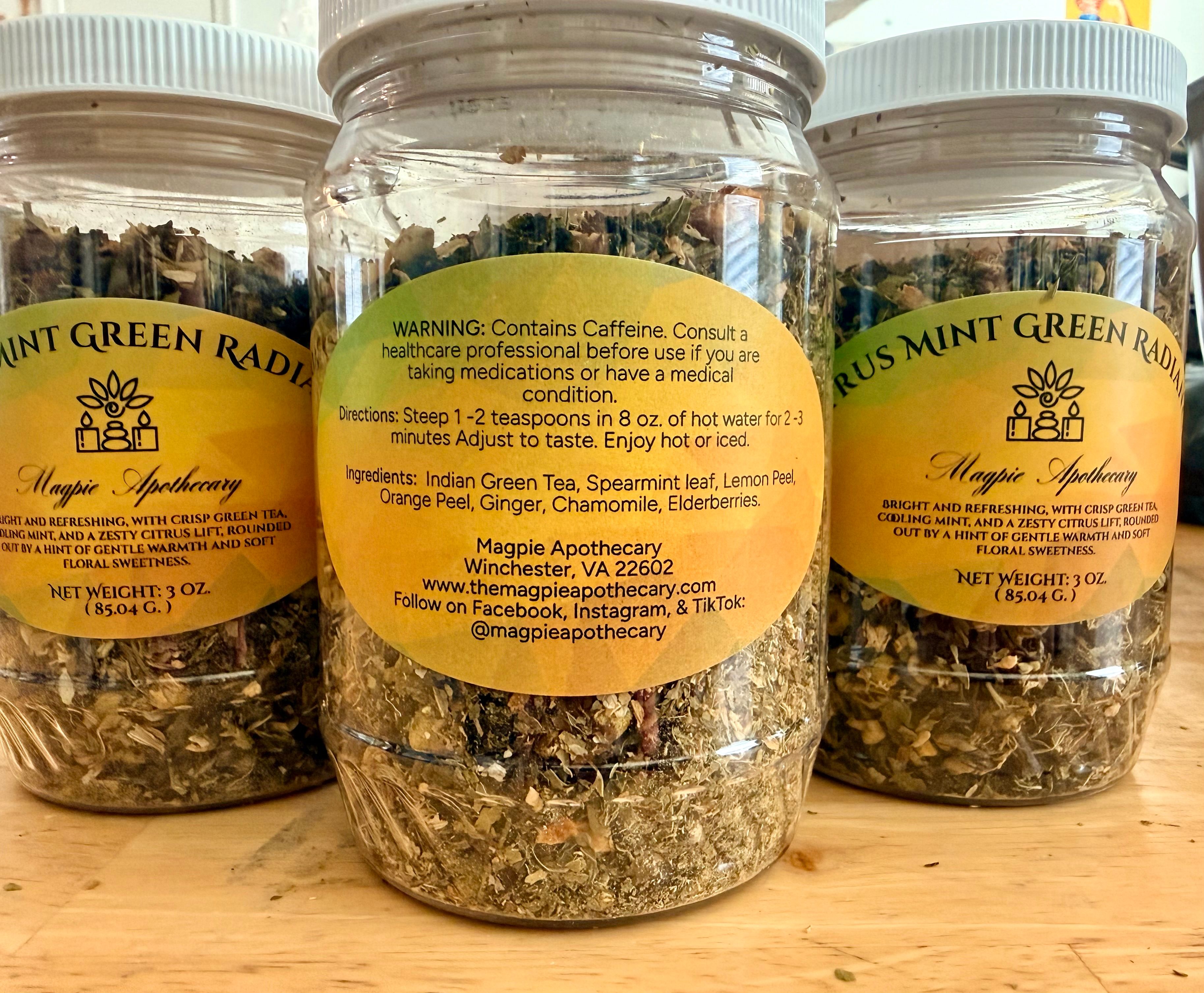 Citrus mint green radiance herbal tea
