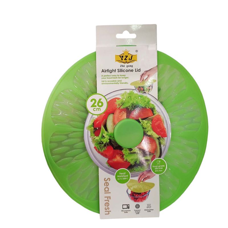 TAPA DE SILICONA MULTIUSO VERDE 26CM