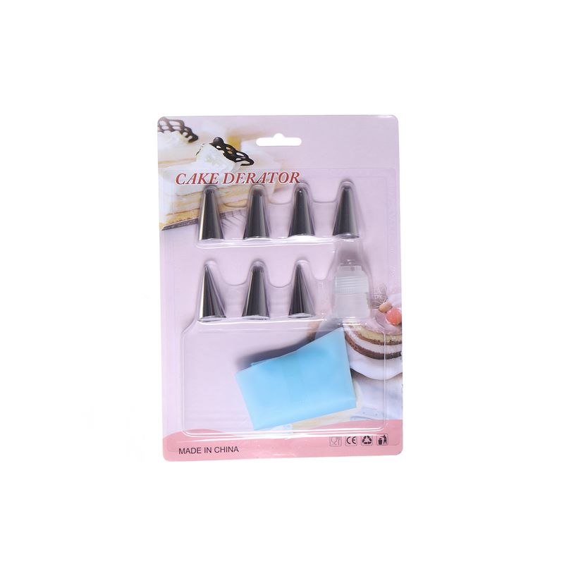 SET DE MANGA Y BOQUILLAS PARA DECORAR TORTA  9PZS 