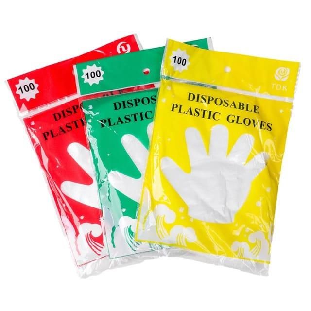 GUANTE PLASTICO DESECHABLE 100PCS