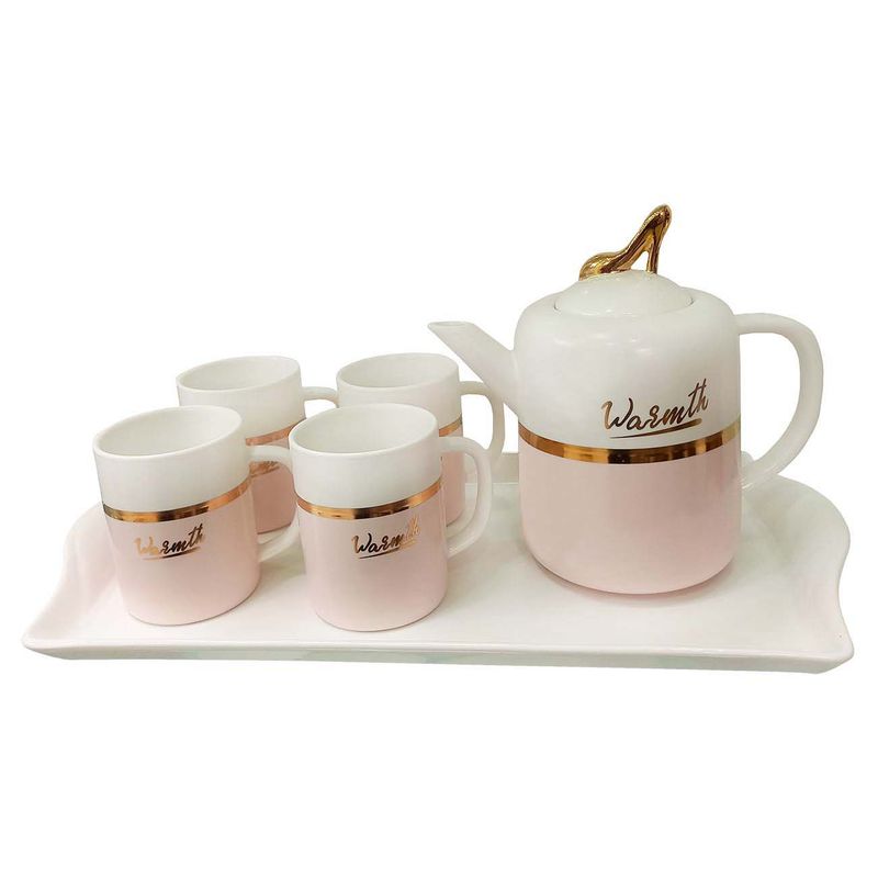 JUEGO DE TAZAS C/TETERA Y BANDEJA