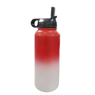 BOTELLA DE AGUA INOX COLOR ROJO C/BLANCO 946ML