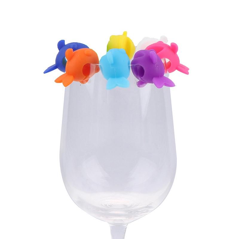 MARCADOR DE COPA SILICONA PESCADO 6PZ