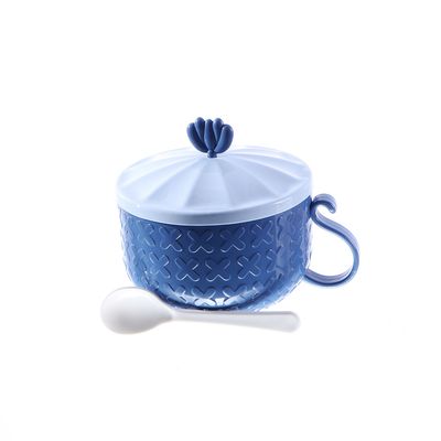 MARMITA CON TAPA DE PLASTICO Y CUCHARA 650ML 