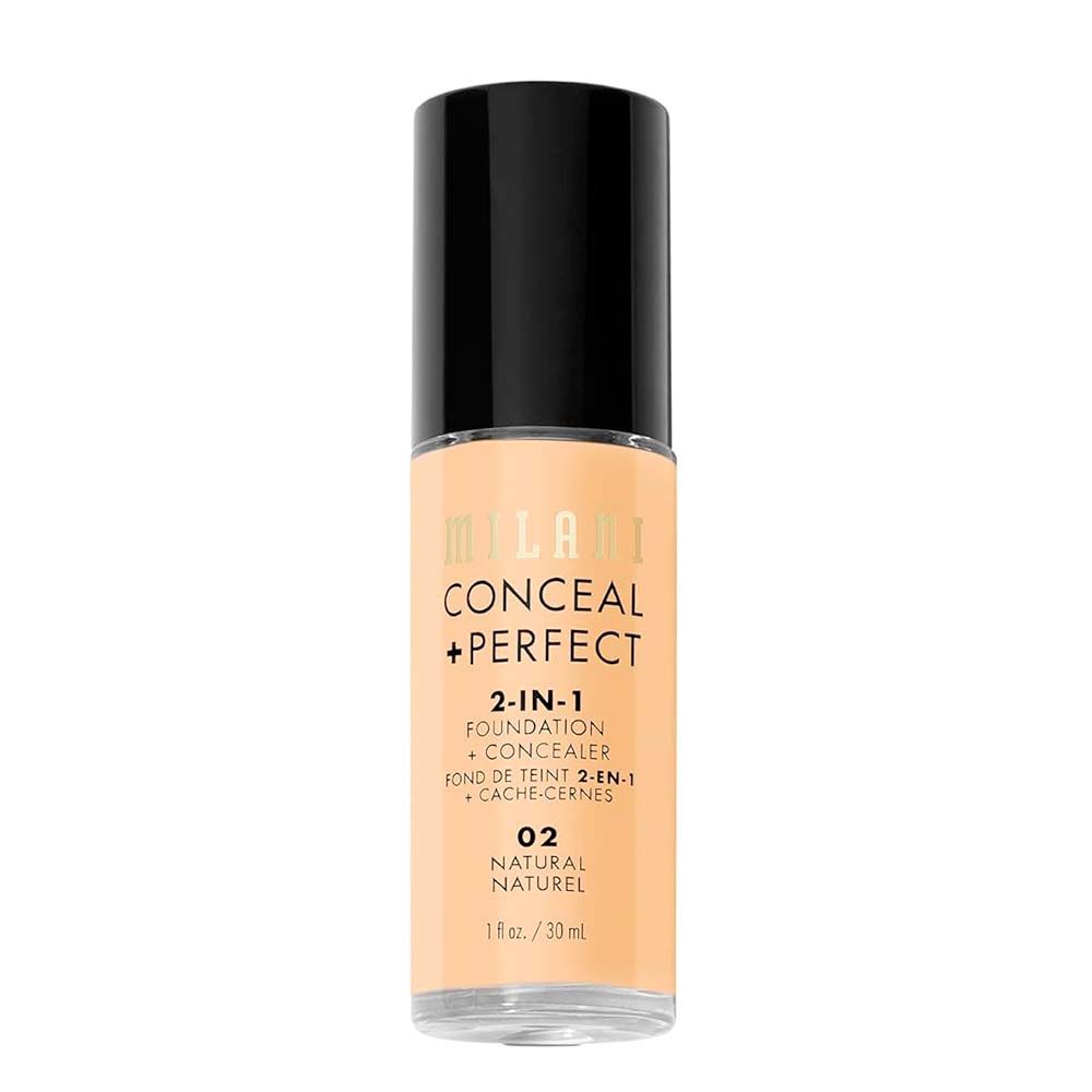 BASE MILANI 2EN1 30ML 02 NATURAL