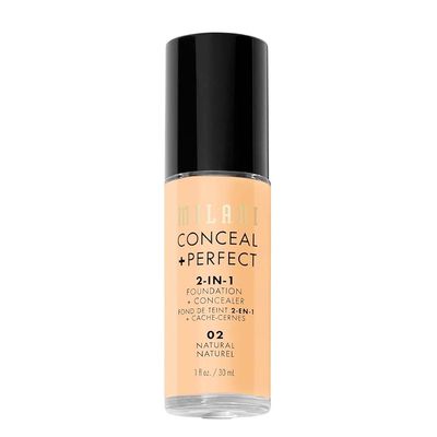 BASE MILANI 2EN1 30ML 02 NATURAL