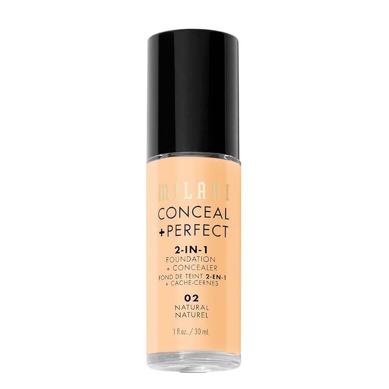 BASE MILANI 2EN1 30ML 02 NATURAL