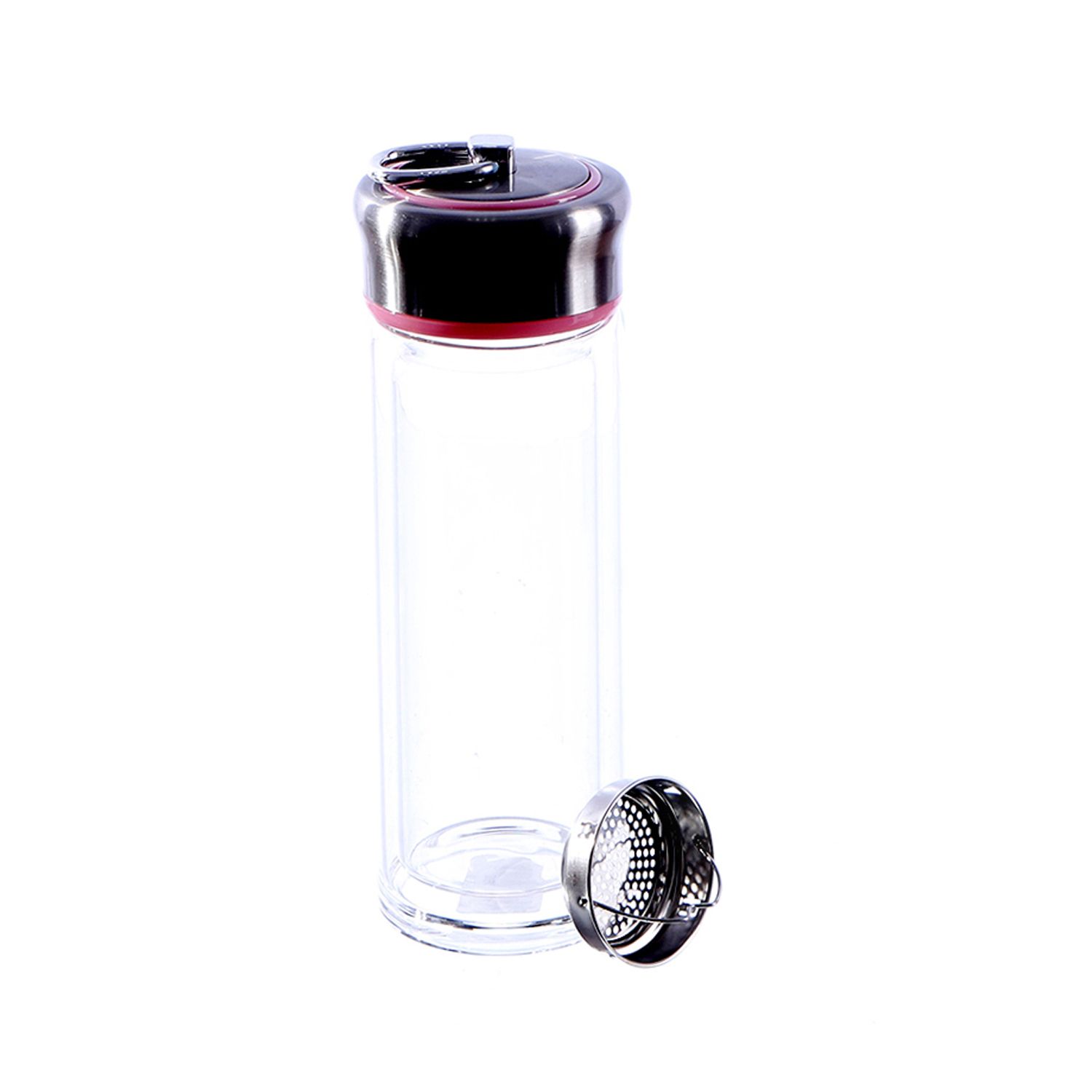 BOTELLA DOBLE VIDRIO CON INFUSOR PARA TE 250ML 