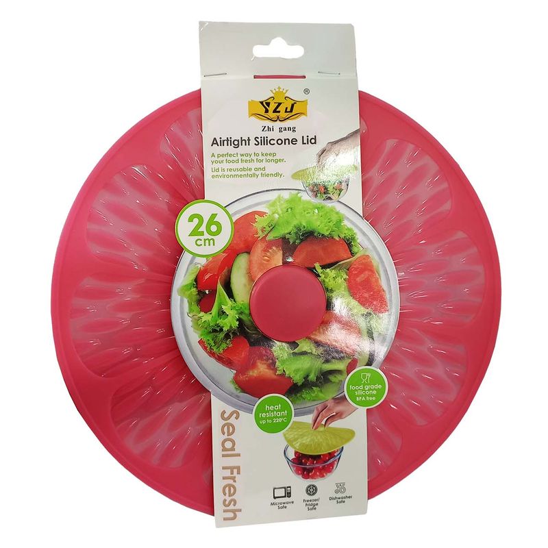 TAPA DE SILICONA MULTIUSO ROSA 26CM