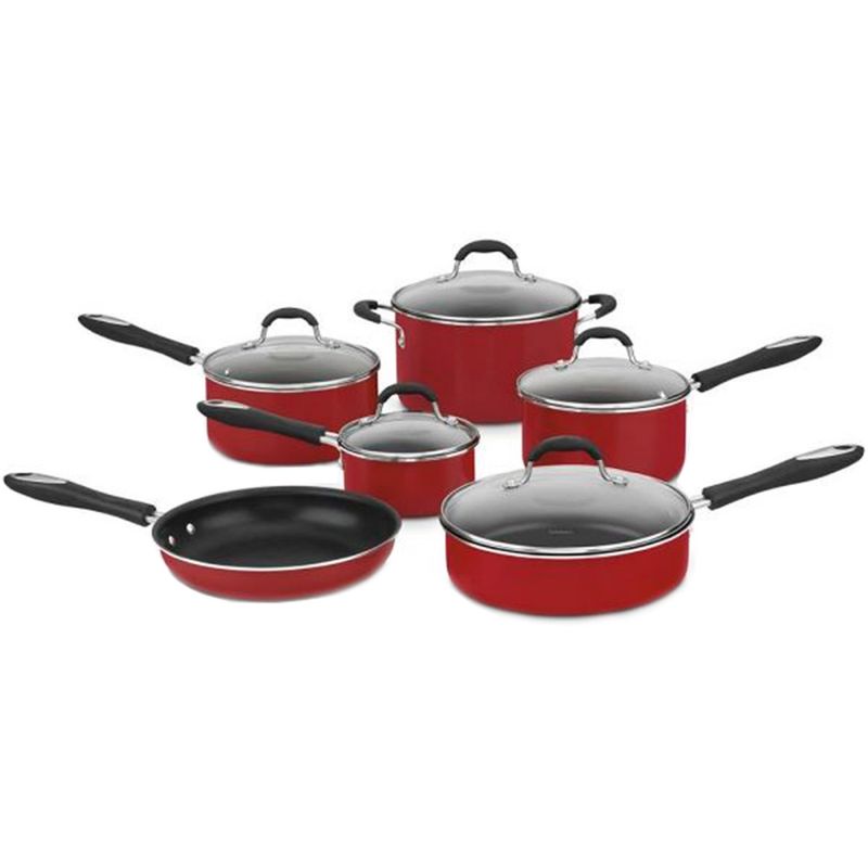 CUISINART JGO DE PANELAS 11PCS VERMELHO