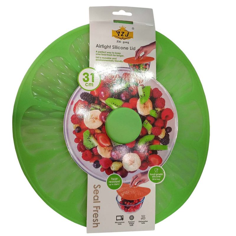 TAPA DE SILICONA MULTIUSO 31CM VERDE